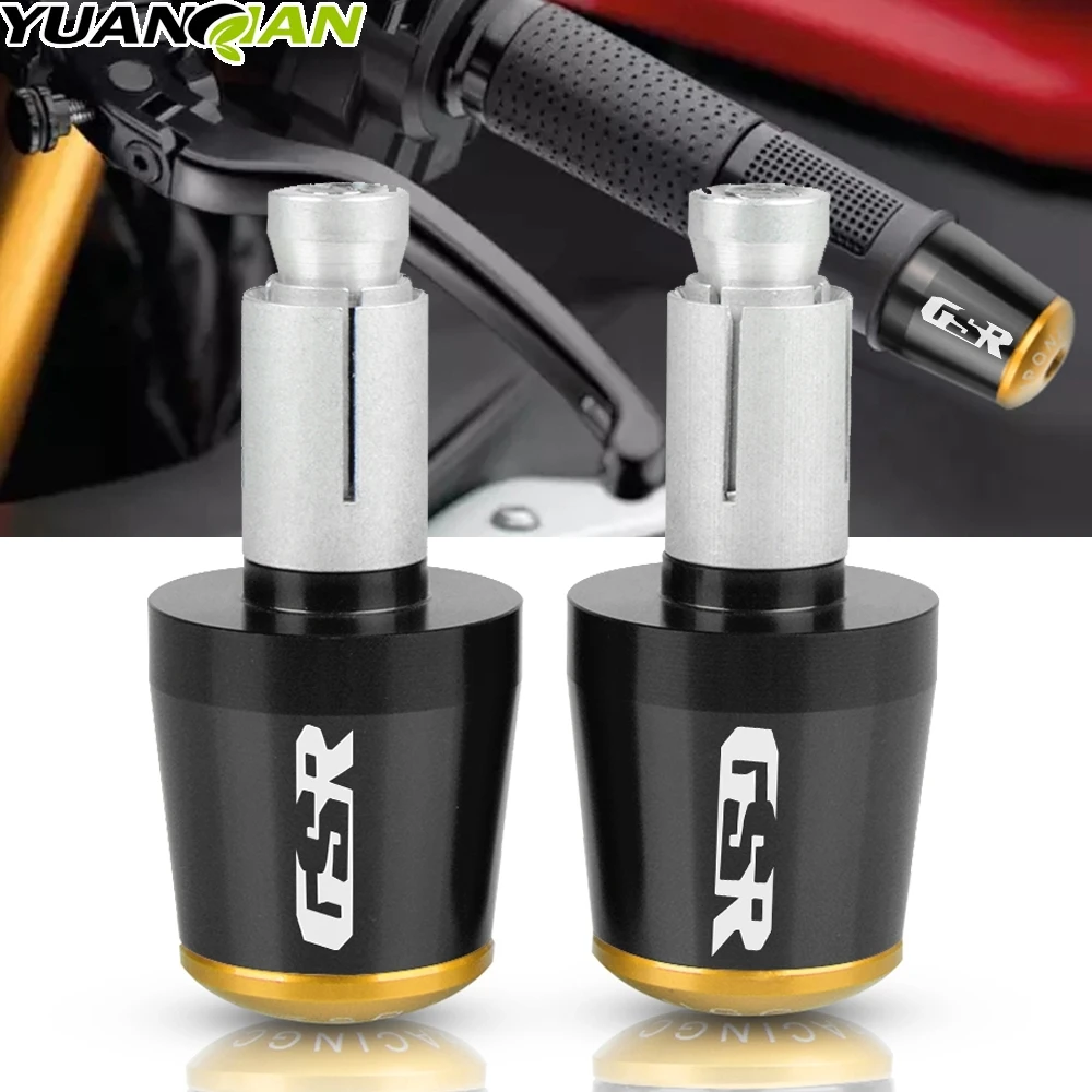 

Motorcycle Accessories CNC 22MM Handlebar Grips Handle Bar Cap End Plugs For SUZUKI GSR 750 600 400 LOGO GSR