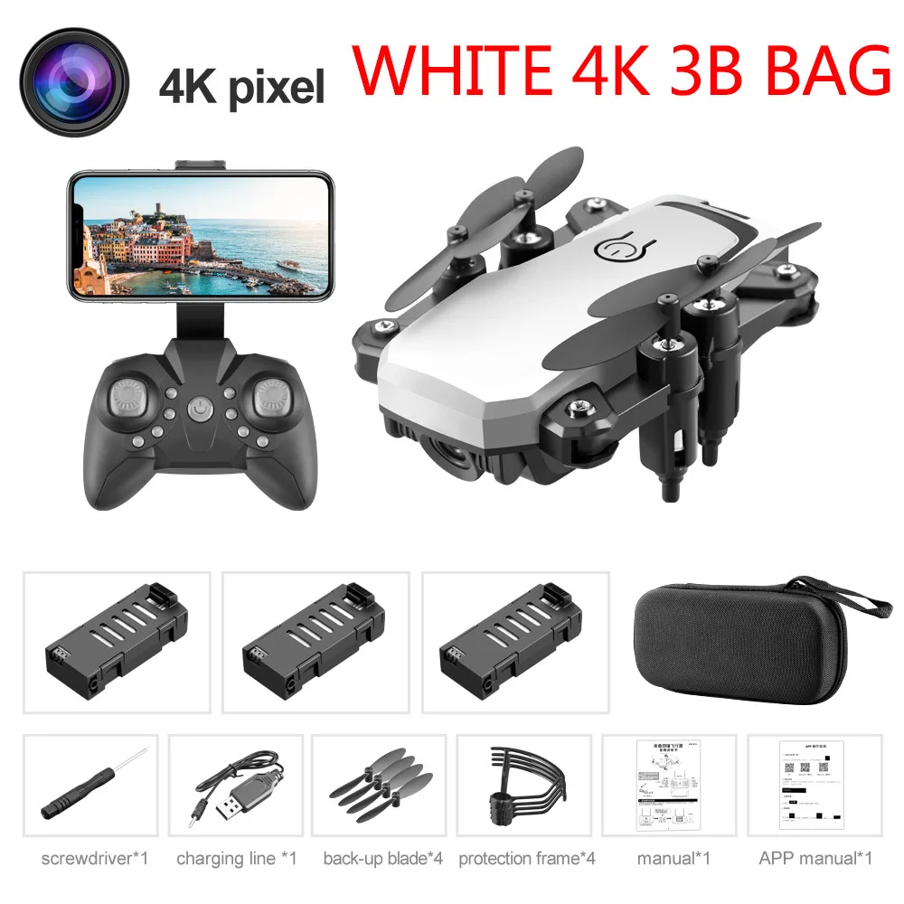 LF606 квадрокоптер мини Дрон с 4K камерой HD складные дроны один ключ возврат FPV Следуйте за мной RC вертолет Квадрокоптер детские игрушки
