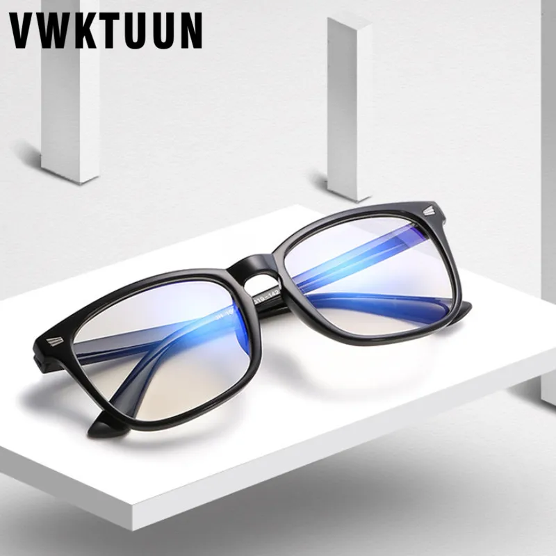 

VWKTUUN Vintage Eyeglasses Frames Women Men Glasses Anti Blue Ray Computer Glasses Students Plain Glasses Anti radiation Sport