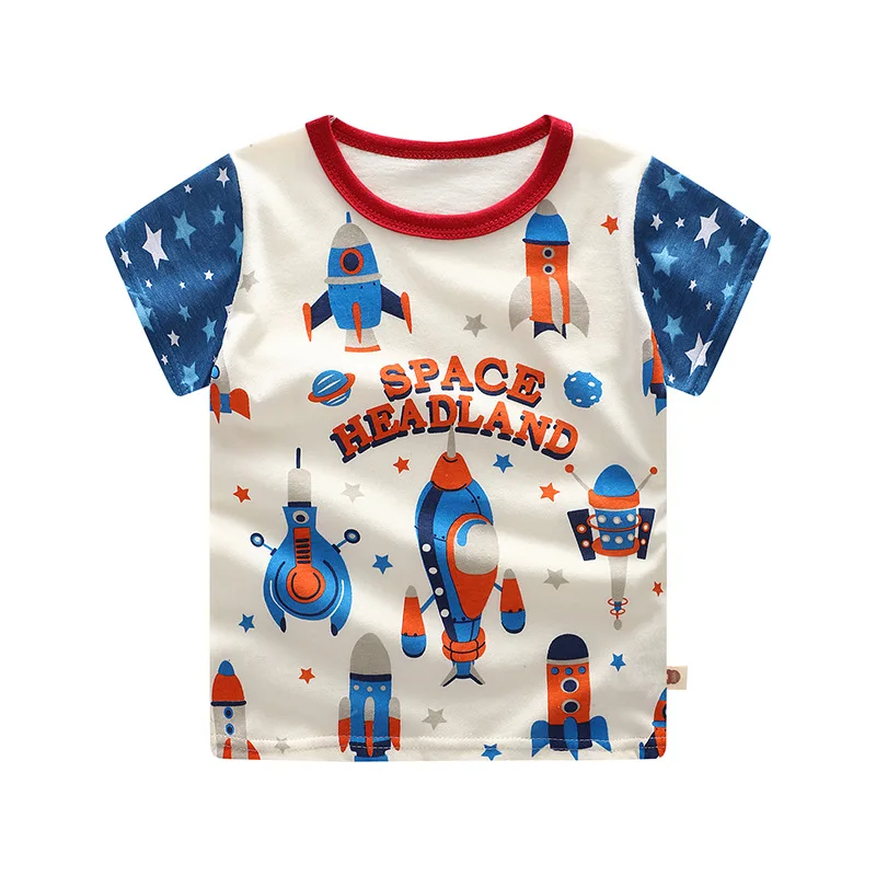 Футболки для новорожденных мальчиков топы для девочек с рисунком акулы, футболки для малышей от 3 до 24 месяцев, летняя повседневная футболка для малышей, одежда для девочек