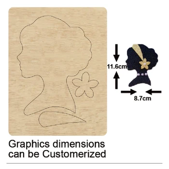 

Beauty Women Profile For Decorative Scrapbook Card Making Suitable for Common Die Cutting Machines on the Market