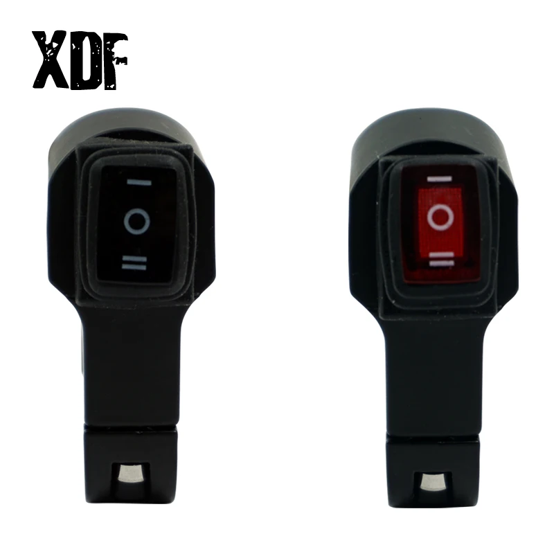 

24V Waterproof Motorcycle 7/8 "22mm Handlebar Switches Motorbike Headlight Hazard Brake Fog Lights ON-OFF-ON Switch Button