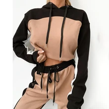 Новинка, весенний спортивный костюм, набор для женщин, длинный рукав, толстовка с капюшоном и спортивные штаны, комплект из двух предметов, Повседневный, для бега, уличная одежда