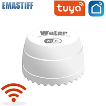 Détecteur de fuite d'eau Wifi Tuya, capteur d'alarme de sécurité, alarme de débordement, alarme sonore, application Smart Life