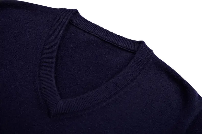 DEWBEST Sweater Men Clothes Autumn Winter Cashmere Wool Pullover Sweaters Plus Size Business Casual V-Neck