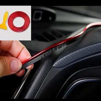 

5M Car Interior Mouldings Trims Decoration Line Strips Car-styling Door Dashboard Air Outlet Decorative Sticker Auto Accessories