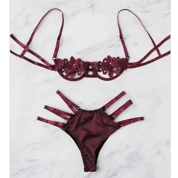 

Ladies Sexy Lingerie Underwire Babydoll Lace Bra Set G-string Panty Underwear Women Temptation Erotic Lingerie Porno Costumes