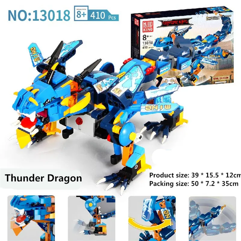 

Building Blocks Technic 2.4G Four-Types Kung Fu Kingdom Dragon Team APP Remote Control DIY Assembly Moving Dragon Kids Toys