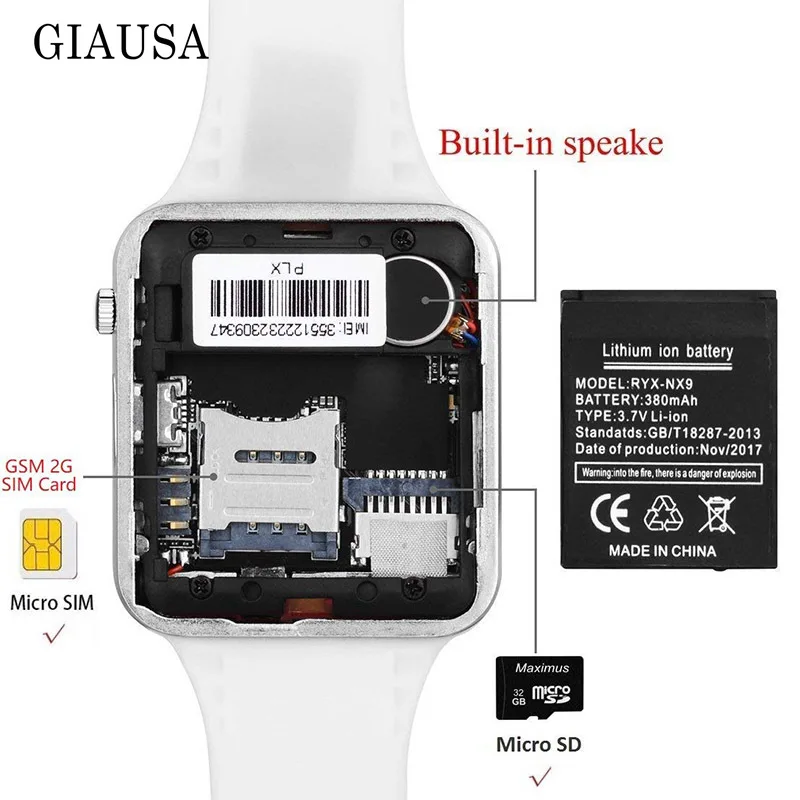 A1 наручные часы Bluetooth Смарт часы Спорт Шагомер с сим-камерой Smartwatch для Android смартфон Россия T15 PK DZ09 GT08 X6