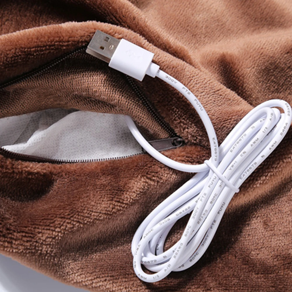 80*40 см зимнее домашнее офисное USB Отопление шаль плечо электрическое подогреваемое одеяло коврик мягкое углеродное волокно гостиная с подогревом шаль B4
