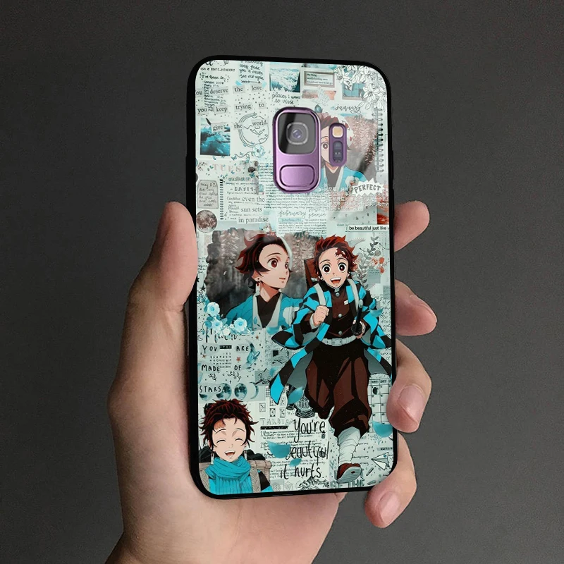 Kimetsu не Yaiba персонажи коллаж мягкий силиконовый стеклянный чехол для телефона чехол для samsung Galaxy S8 S9 S10e S10 Note 8 9 10 Plus - Цвет: AE 3550