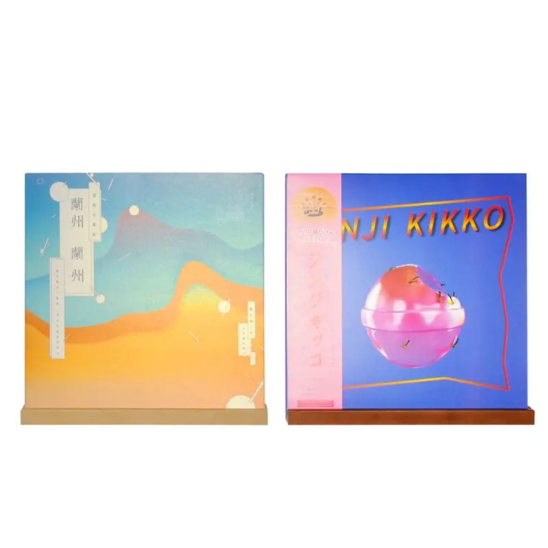 Прочный Буковый Дисплей Подставка Кронштейн вращающийся держатель для LP