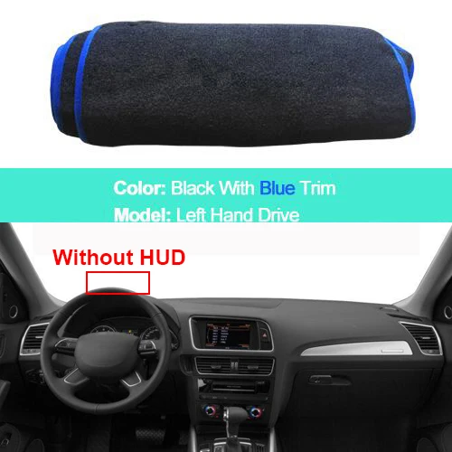 NO HUD LHD Blue Автомобильный внутренний коврик для приборной панели, коврик, накидка, подушка для Audi A7 2010- S7 RS7- LHD RHD, автомобильный коврик для стайлинга - Название цвета: NO HUD LHD Blue