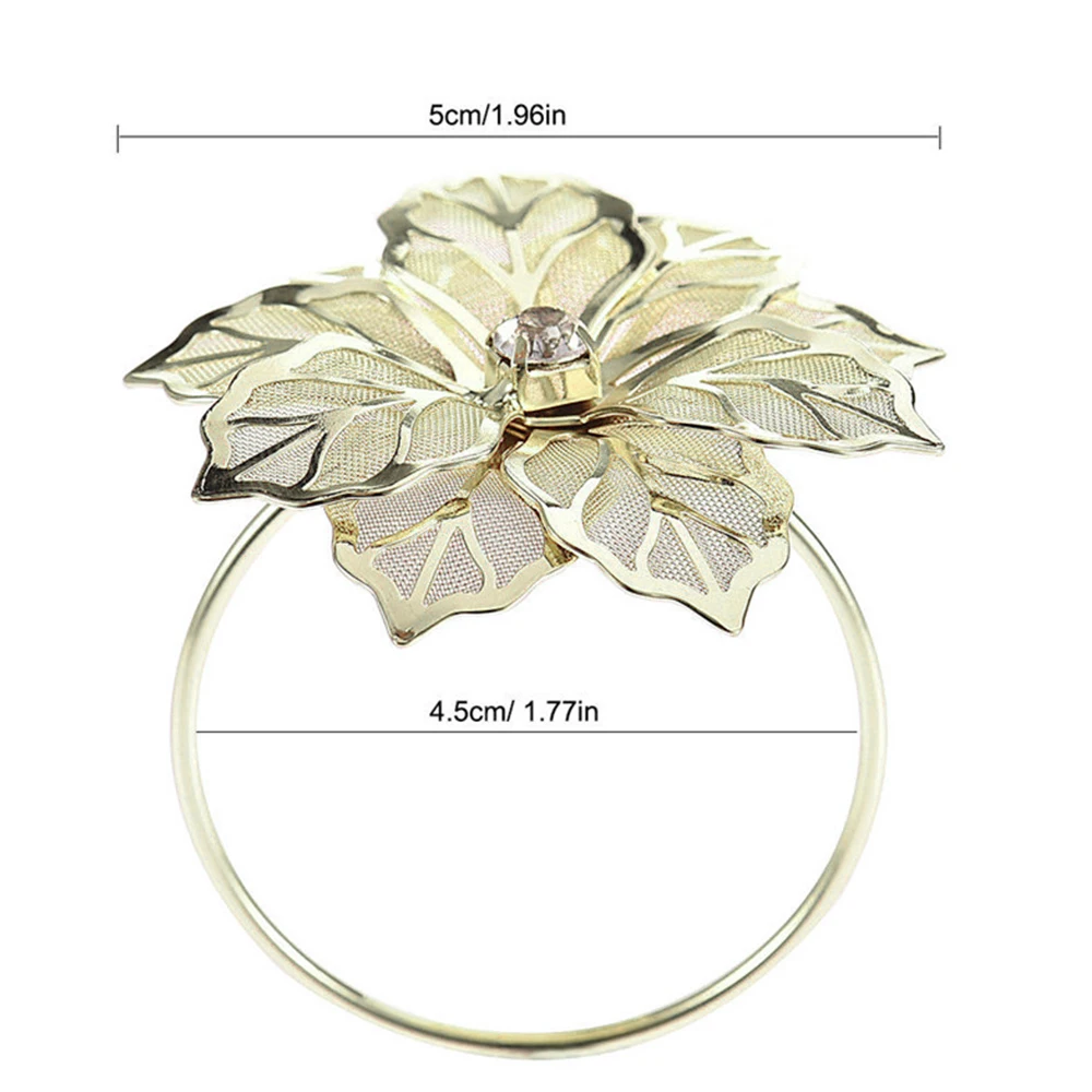 Золотые серебристые кольца для салфеток 6 шт. пряжки свадебные украшения стразы