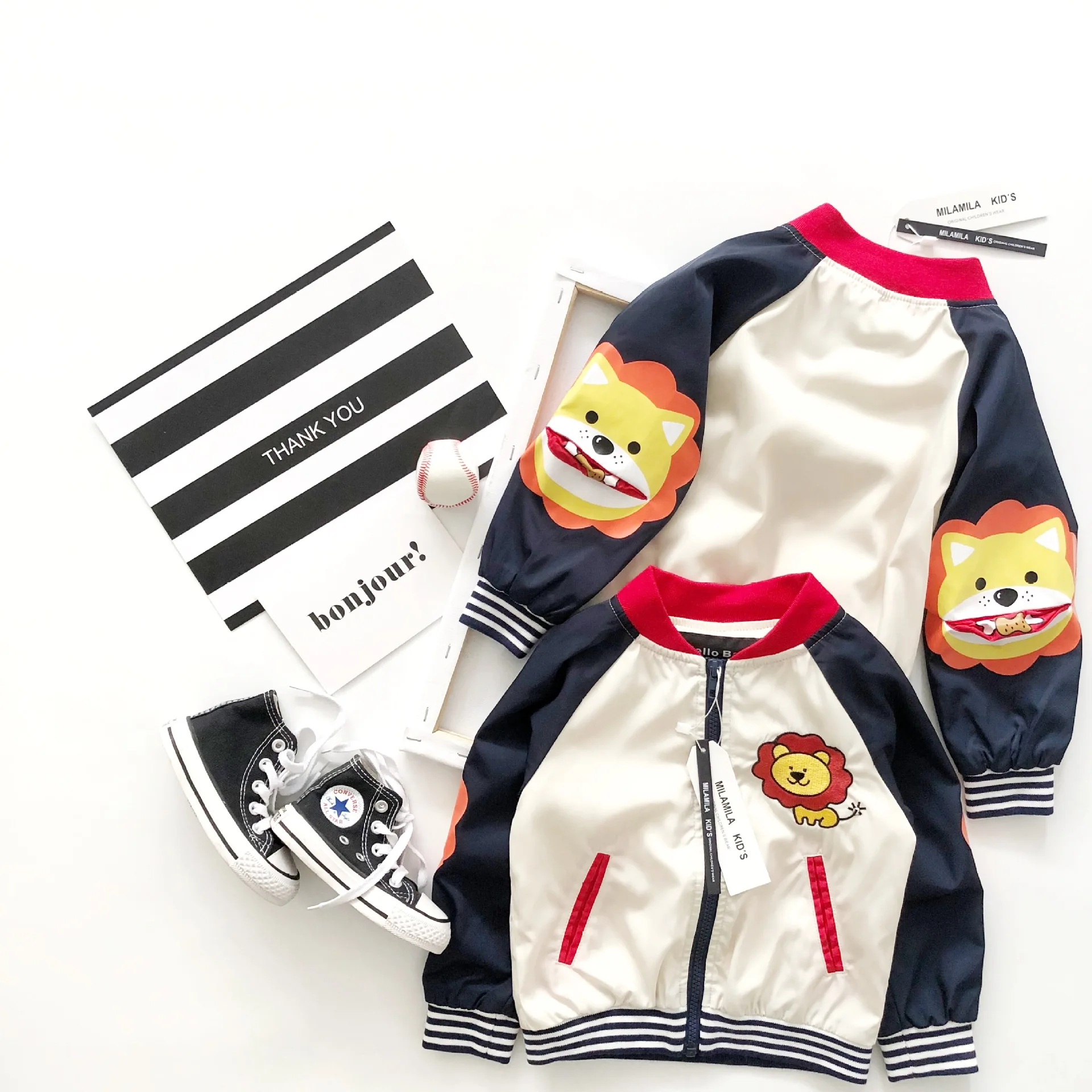 Tonytaobaby/осенне-зимняя новая детская тонкая куртка с милым маленьким львом; куртка для маленьких мальчиков; куртки для девочек