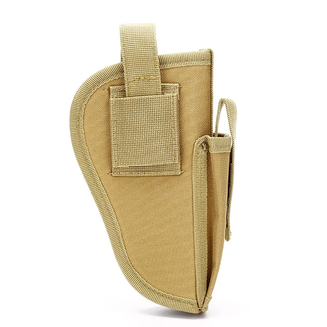 Left Right Hand Gun Holster Bag Case For Golck Beretta Sig Hk Usp Concealed Holster Belt Metal Clip Adjustble Universal Holsters Khaki