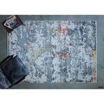 

Apex Moss 3 'x 5' Polypropylene Grey Runner Rug