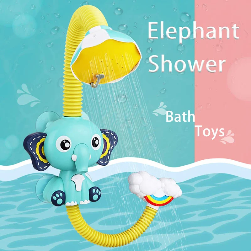 

Baby Bath Toy Elephant Spray Toddler Electric Automatic Water Pump with Hand Shower Boys Swimming Water Toys for Childrens