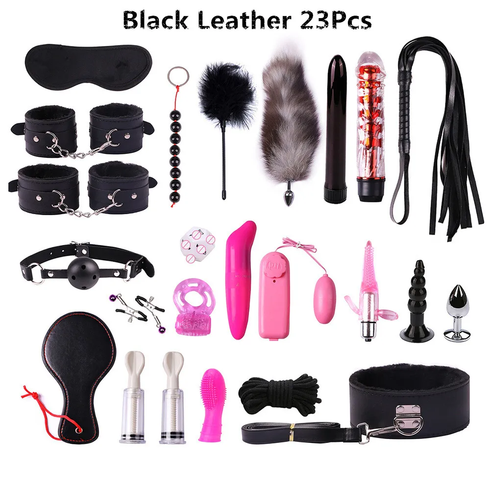 Кожаные сексуальные костюмы с наручниками манжеты на лодыжке плетка для шлеков