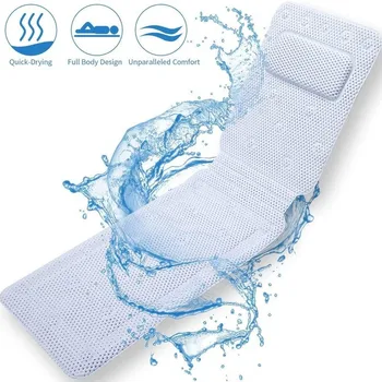 

EVAHOM Bath Pillow Non-Slip-Resistant Bathtub Mat Full Body Spa Bath Mattress Cushion Pillow