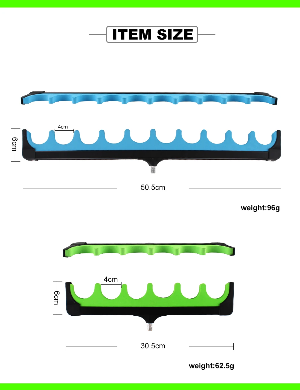 NGB 30,5 cm 50,5 cm Karpfen Angelrute Halter Stehen 6-10 löcher Harte EVA Schaum Top Feeder Rod Pod pole Angeln Zubehör – Detail 2