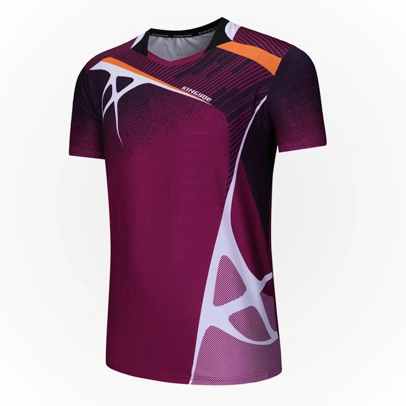 Men Women Tennis T-Shirt, Purple red Color Quick Dry Tennis T Shirts, Girl Badminton Table tennis Clothes, Man Athletic Tops Tee