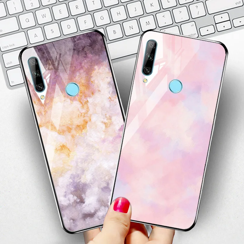 For Huawei P30 Lite P40 P20 Pro Case Tempered Glass PC Silicone Cover For Huawei P Smart Z Plus 2019 Mate 20 Lite 10 30 Covers