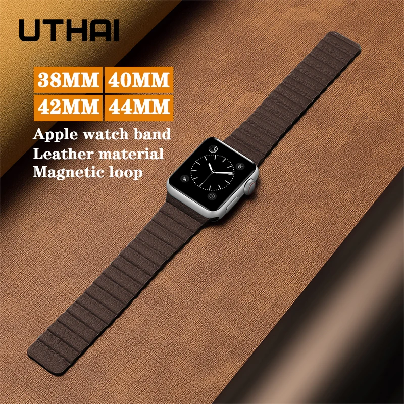 Loop-Strap Watchband Magnetic-Loop UTHAI Apple 44mm 40mm 42mm B09 for 3/2/1-38mm 4/5
