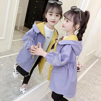 

Purple Color Girls Casual Warm Jacket Outwear Size For 3 5 6 7 10 12 Yrs Baby Girl Hooded Coats Outwear Kids Autumn Tops Jackets