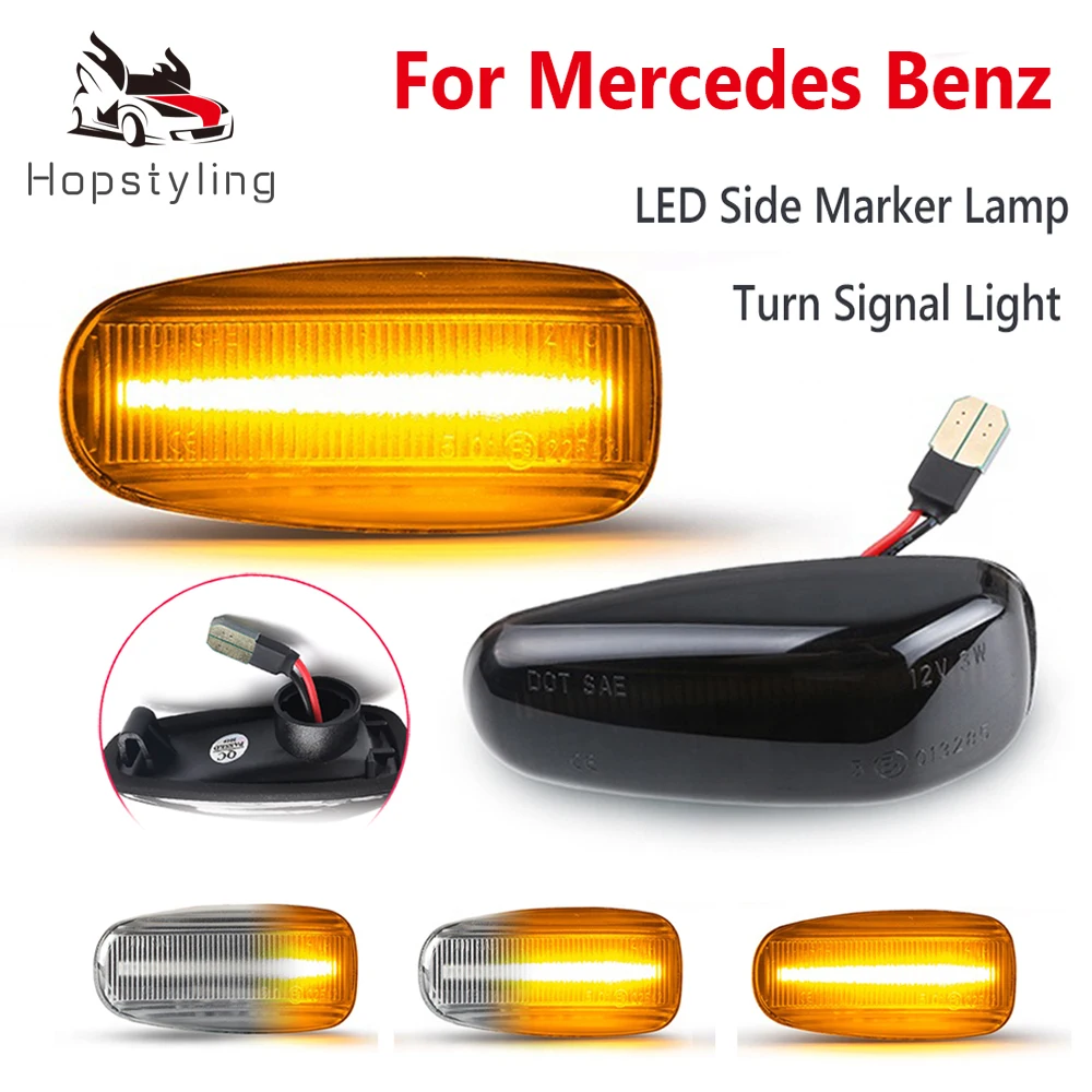

2Pcs LED Side Marker Light Turn Signal Blinker Lamp For Mercedes BENZ SLK230 R170 R171 CLK320 CLK430 CLK500 CLK55 AMG W208 C208