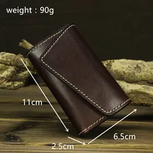 Ретро досуг импортный растительного дубления кожаный ключ сумка Дерево крем кожа японский брелок для ключей