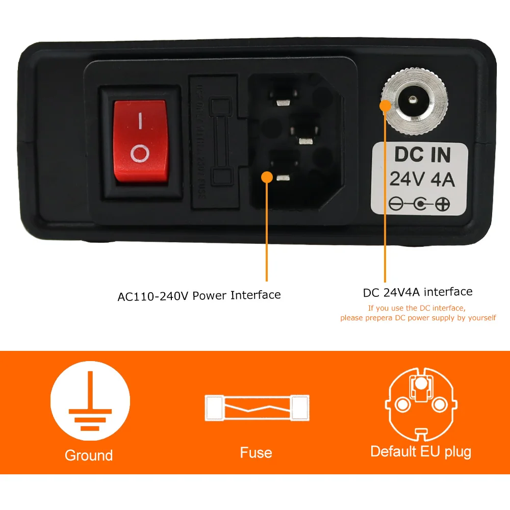 T12-Q19 Soldering Digital Station Electronic Soldering iron OLED 1.3inch Suitable AC/DC power with M8 Metal handle iron tips 3