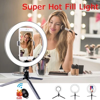 

6.3''/10.2'' Dimmable Camera Photo Studio Phone Video LED Beauty Ring Light Photography Dimmable Ring Lamp Live Show