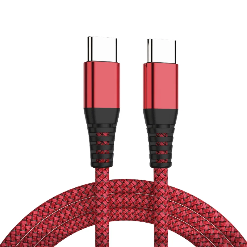 Red Hannord usb type C к USB C кабель с поддержкой PD 60 Вт Кабель для быстрой зарядки для MacBook Air/Pro samsung S10 Plus USB C кабель для передачи данных - Цвет: Red