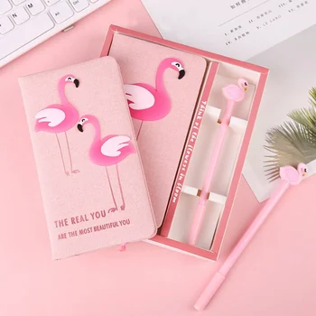 

Stationery Notebook Set Flamingo Notepad With Gel Pen Set Notepad Stationery School Supplies Gifts New Arrival
