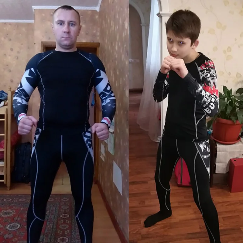 Мужской спортивный костюм Быстросохнущий пот компрессионный фитнес-чехол для