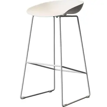 

Nordic modern minimalist creative net red white leisure bar chair bar high bar chair iron stool ins