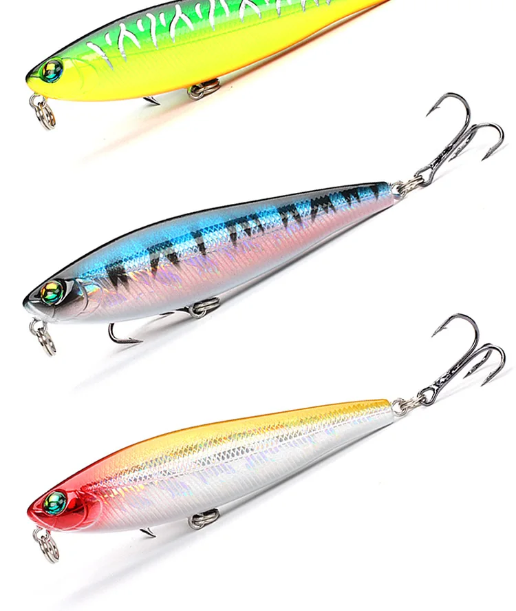 2 шт./партия Карандаш Lure75mm 7 г рыболовный Топ приманки для воды Isca искусственные Твердые наживки-мальки зимняя рыбалка Whopper Swimbait тройной крючок