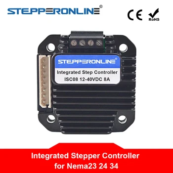 

Integrated Stepper Motor Controller 0-8A 12-40VDC for NEMA 23,24,34 Stepper Motor