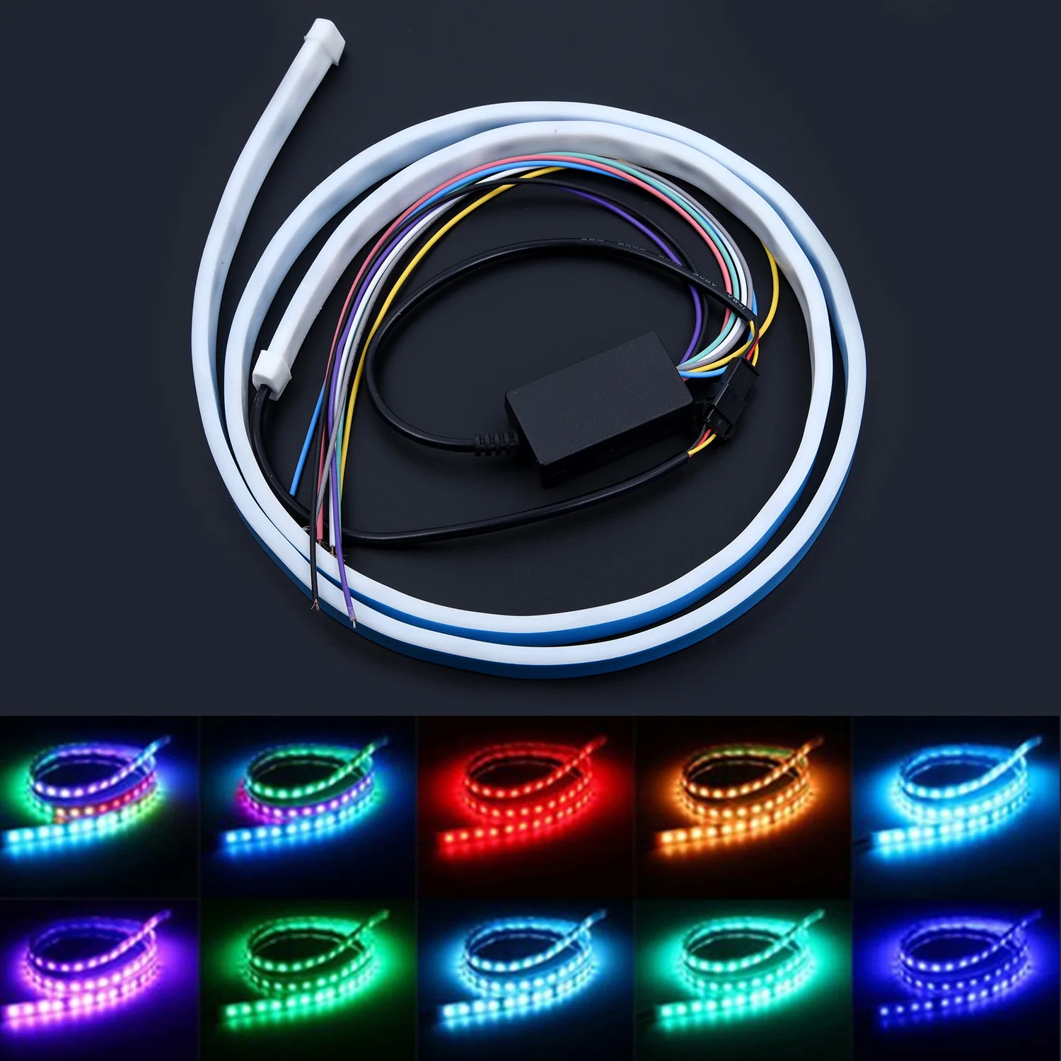 1,2 метров RGB Светодиодная лента светильник подходит под капот сзади решетка декор для автомобиля багажника