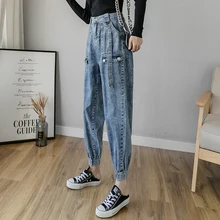 Винтажные женские джинсы Harlan для мальчиков, свободные женские вельветовые джинсы с высокой талией, флисовые джинсы, теплые хлопковые джинсы Mujer