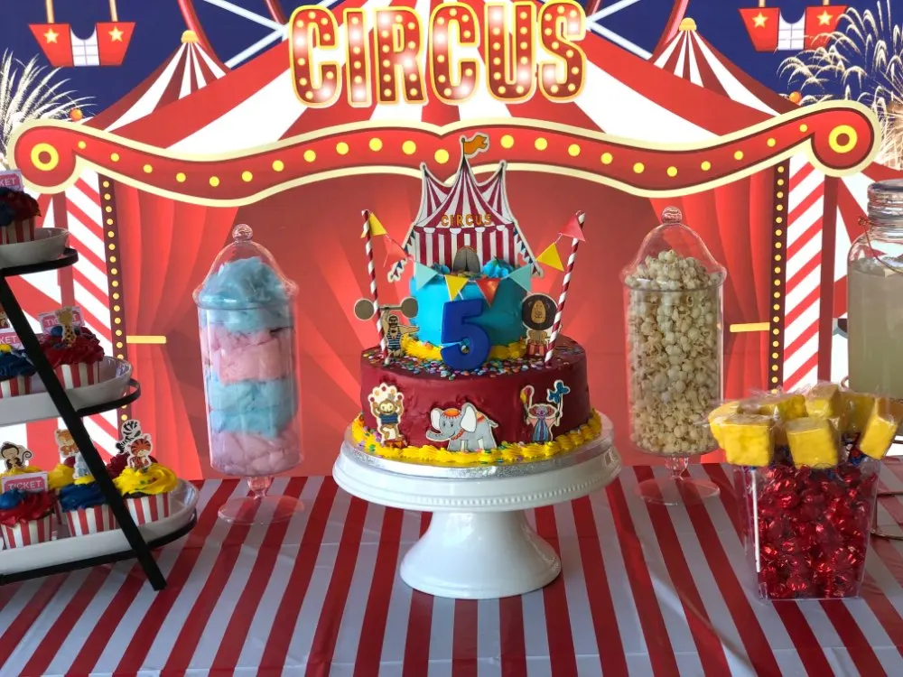 backdrop CIRCUS themed Top Carnival Birthday Party Backdrop ferris wheel Banners fireworks amusement curtain photo Background