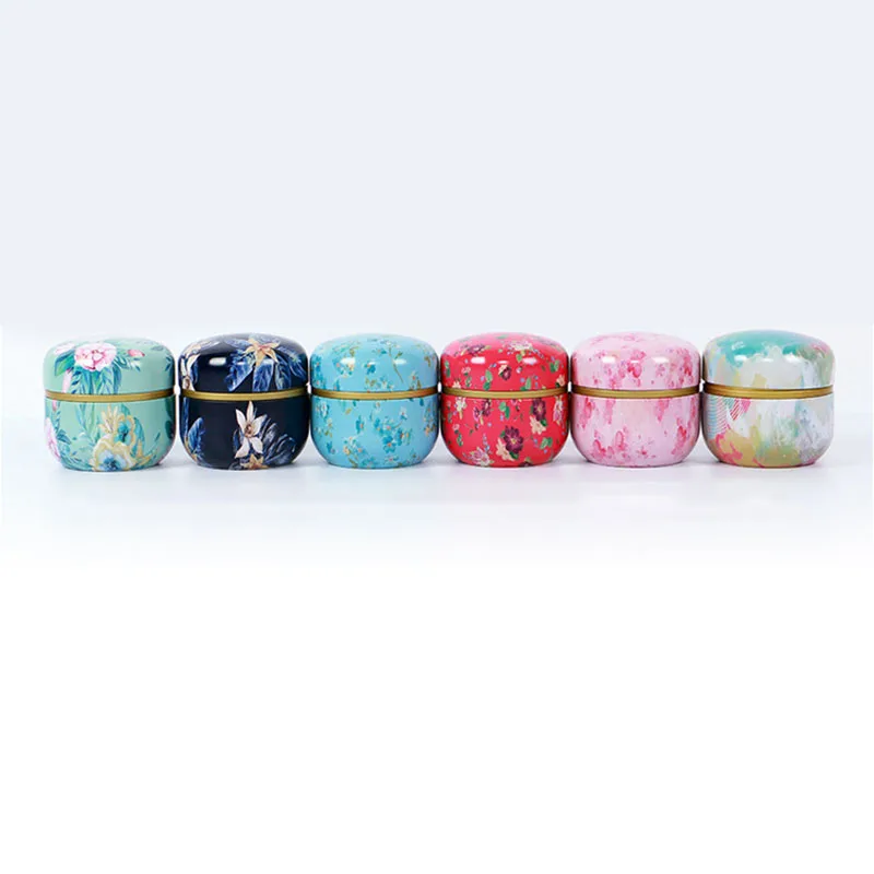 New Tinplate Tea Canister Tea Can Candy Nuts Sealed Storage Box Organizer