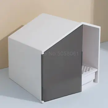 

Cats Supplies Semi-closed Toilet Little Cat Litter Box Spill Prevention Home Cat Sand Basin To Cat Excrement