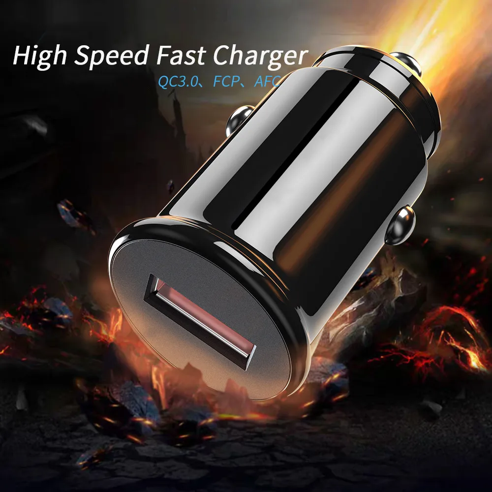 Мини USB Автомобильное зарядное устройство Quick Charge 3,0 4,0 автомобильное зарядное устройство для телефона для iPhone samsung Xiaomi mi8 QC3.0 быстрое мобильное автомобильное зарядное устройство
