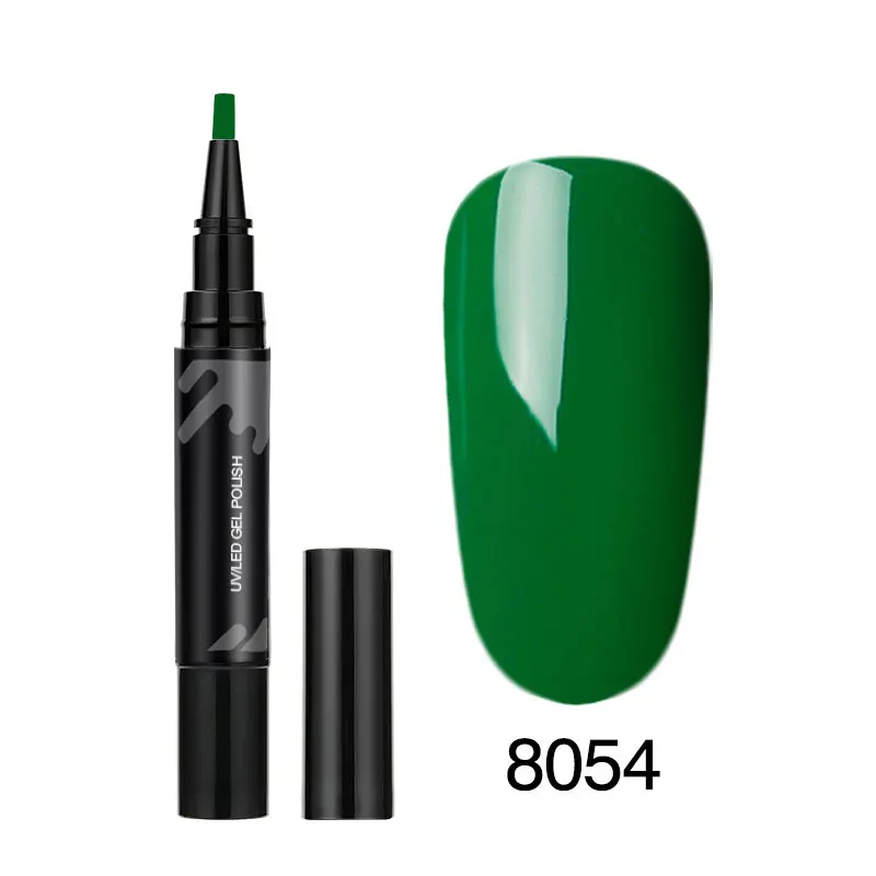 LKE 3 Step Nail Gel Art Semi Permanent UV Hybrid Nail Gel Polish Nail Varnish Brush Pen Soak Off 10 seconds fast drying - Цвет: 8054 Color