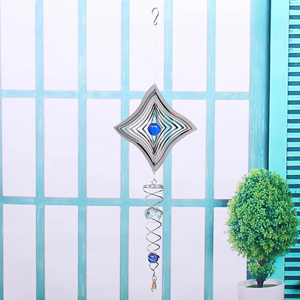 Outdoor Crystal Ball Stainless Steel Wind Chimes Mirror Hanging Outdoor Chime for Home Party Garden Decoration High Quality