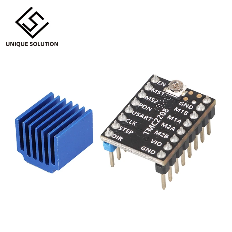 

1 piece Stepstick TMC2208 V2.0 driver Stepper Motor Super Silent With New Heat Sinks Replace TMC2100 For 3d Printer Parts