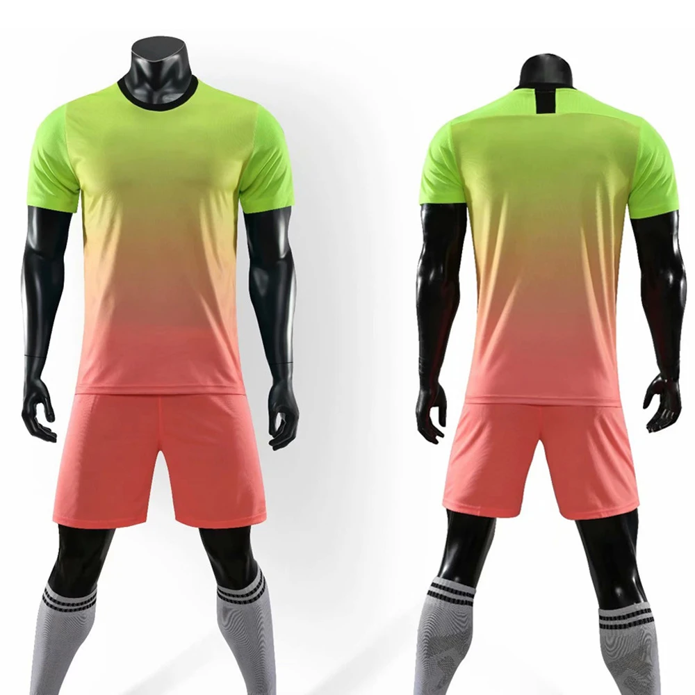 Gradient Детские футболки для футбола, футболки для футбола, футболки для футбола с градиентом на заказ, шорты, тренировочная форма для команды - Цвет: Gradient