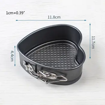 

Carbon Steel Cake Mold Heart Shape Baking Pan Non-stick Slipknot Removable Base